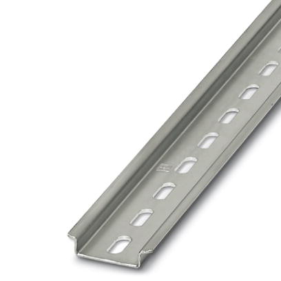 Phoenix Contact NS35 Standard DIN Rail; Perforated; Zinc-Plated Steel; 333mm Length